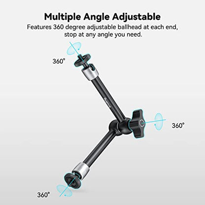 SmallRig 9.8 inch Adjustable Articulating Magic Arm with Both 1/4" Thread Screw for LCD Monitor/LED Lights - 2066B - style: 1-Pack
