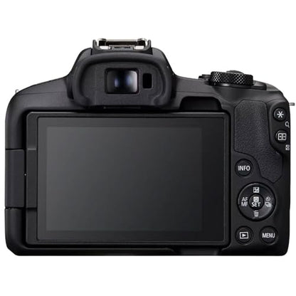 Canon EOS R50 Mirrorless Camera Content Creator Kit Including Body + 18-45mm is STM Lens + Microphone + Tripod Grip 5811C059 Bundle with Deco Gear Photography Bag + Tripod + Software & Accessories - color: Onyx