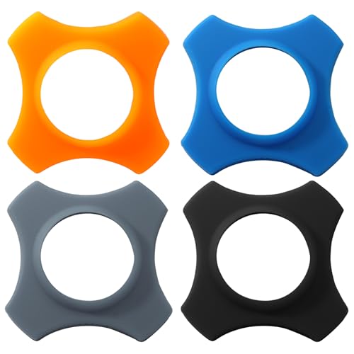 Bonsicoky 4 Pack Microphone Anti-Roll Rubber Rings - Against Falling Slipping Sleeve for KTV Microphone - Multi Color - size: 4 Pcs