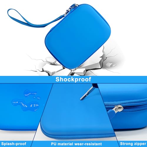 Makolle Kids Camera Case Compatible with Goopow/ESOXOFFORE Seckton/Dylanto/CIMELR Children Digital Video Camera Toys Holder for SD Card、Prints Paper、USB cable, card reader More- Blue (Box Only) - color: Blue