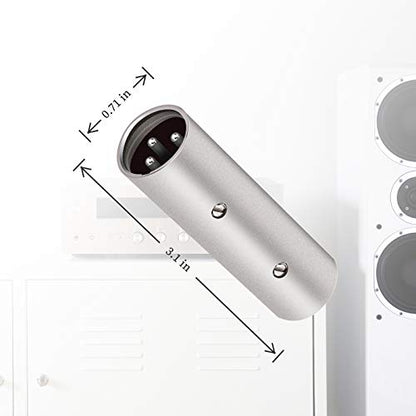 Tisino 3-Pin XLR Male to Male Adapter - 2 Pack - color: XLRM to XLRM