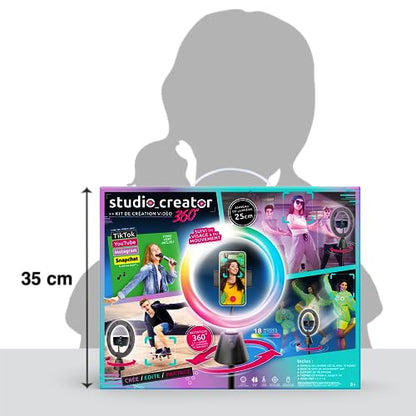 Studio Creator 360 Video Maker Kit, 360 Motion Tracking, LED Ring Light, XL Green Screen, TikTok, Youtube, Influencers