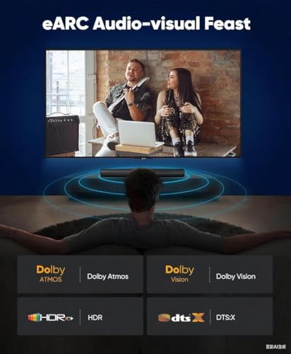 4K HDMI Cable 2.0, 50FT | High Speed 18Gbps, Braided Cord, Gold Plated Connectors, Supports HDR, 3D, ARC, HDCP 2.2 - size: 50FT