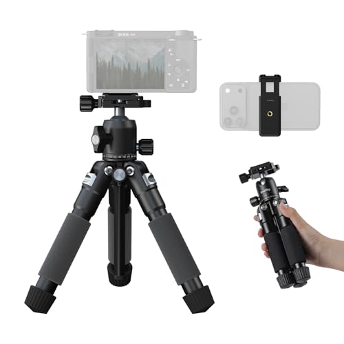 SmallRig VT-20Pro 21.2"/ 53.8cm Mini Tripod for Camera and Phone, Aluminum Alloy Small Desktop Tripod with 360° Ball Head, Table tripods Load Up to 11lb / 5kg - style: VT-20 Pro