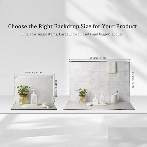 Product Photography Backdrops, 23x35 10Pcs 20 Patterns Double-Sided Photo Backdrop Boards, Flat Lay Background for Food, Jewelry, Cosmetics & Content Creation, MDAOCRY