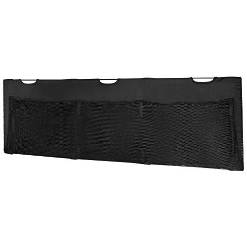 Mount-It! Under Desk Modesty Panel for Office Desks and Sit Stand Workstations [60 Inches Wide] Mesh Organizer Pockets for Cables and Wires (Black) - size: 60 inches