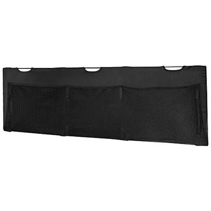 Mount-It! Under Desk Modesty Panel for Office Desks and Sit Stand Workstations [60 Inches Wide] Mesh Organizer Pockets for Cables and Wires (Black) - size: 60 inches