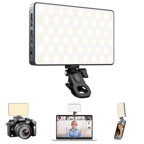 Selfie Light Ring Light for Phone: 90 LED Rechargeable iPhone Fill Lights, Ring Light for Camera Picture, Makeup Photo, Video Conferences, Laptop Use, Zoom Meetings, TikTok, Vlog Photography