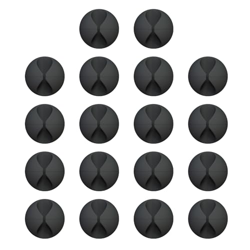 18 Pack Mini Cable Clips, Znben Cord Organizer Holder Adhesive Cord Management Charger Wire Holder Clips for Desk, Home, Office, Car, Cubicle, Nightstand Black - color: Black, size: Mini