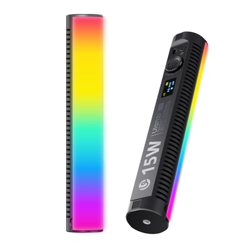 ULANZI B15RGB Magnetic RGB Light Wand - Handheld LED Video Light Stick with Diffuser, 3300mAh 1800-9000K 20 Effect Dimmable Camera Tube Light for Video Recording Studio Photography TikTok YouTube Vlog - size: 1 pcs-Medium