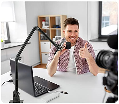 Microphone Wall Mount, Ceiling Holder Stand compatible with Blue Yeti X Nano Snowball and Shure HyperX Razer Microphones