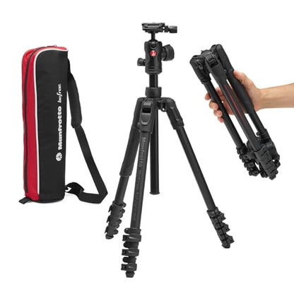 Manfrotto Befree Advanced AS, Camera Tripod, Lever Lock,Compatible with Arca-Swiss, Portable and Compact, Aluminum, Travel Tripod Kit, Ball Head, for DSLR, Mirrorless, Camera Accessories - style: Befree Adv Arca-Swiss Lever Alu