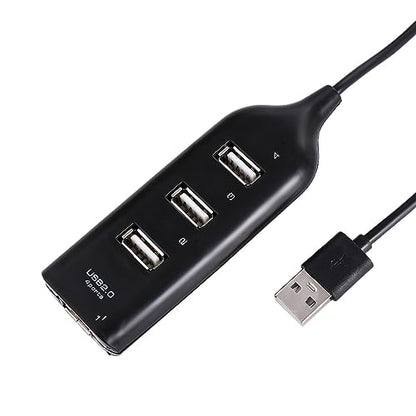 Vctitil 2pcs 4 Port USB 2.0 Hub Mini 4 Port Power Adapter USB Splitter Computer Accessories 4-Port Notebook Receiver Multiple Expander(Black&White)