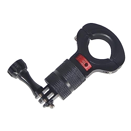 Motorcycle Handlebar Clip Holder 1/4 Screw Bicycle Bike Seatpost Clamp Compatible with Go-pro 11 ONE Action Camera Accessories (Black Red Set) - color: Black Red Set