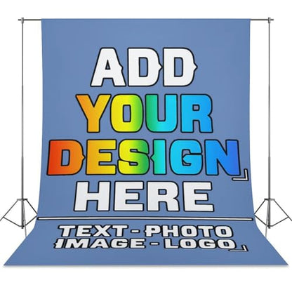 Custom Photography Cloth Design Your Own Photo Logo Text Personalized Backdrops Non-Reflective Non-Penetrating Photoshoot Background Screen Portrait Studio Photobooth Drops 56 X 79 Inches, Dutch Blue - color: Dutch Blue, size: 56"×79"