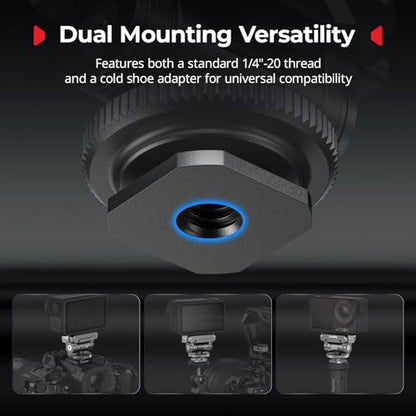 SMALLRIG Cold Shoe Adapter Mount for DJI Osmo 360 / Action 5 Pro / 4 / 3, with Quick Release Mount, 180° Tilt Adjustable - 5436