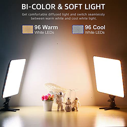 VILTROX VL-200T Bi-Color Dimmable LED Video Light with Remote Wireless Control,Ultra Thin 3300-5600K CRI95+ Studio Photography Panel for Photography TikTok YouTube Twitch Live Streaming Zoom Meeting
