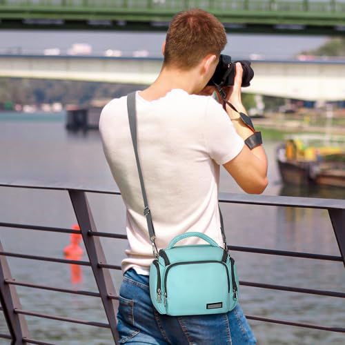 G-raphy Camera Bag Case Compact Lightweight Shoulder Crossbody Sling Photography Bags for Nikon Canon Sony DSLR SLR Mirrorless with Removal Straps Mint - color: Mint