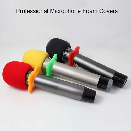 Thick Microphone Cover,Foam Mic Covers Windscreen Suitable for Most Standard Handheld Stage Microphone,Reusable Foam Covers (5 Pack)