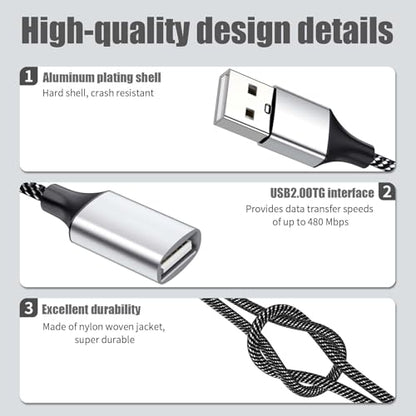 Fidioto USB Splitter Y Cable,USB 1 Male to 3 Female Extension Cord Connector, Three USB Port Extender Hub,Data&Charger Power Split Adapter for Mac,Laptop,PC,Xbox One Series X/S,PS4,PS5 - style: 1 in 3 out-20cm