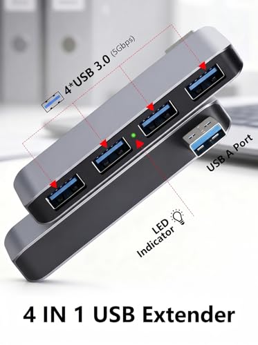 USB 3.0 Hub, Cable-Free USB Splitter Portable USB Hub for Laptop, Plug and Play Integrated Design Compatible with Laptop Desktop All USB Devices - style: Right USB 3.0 Hub