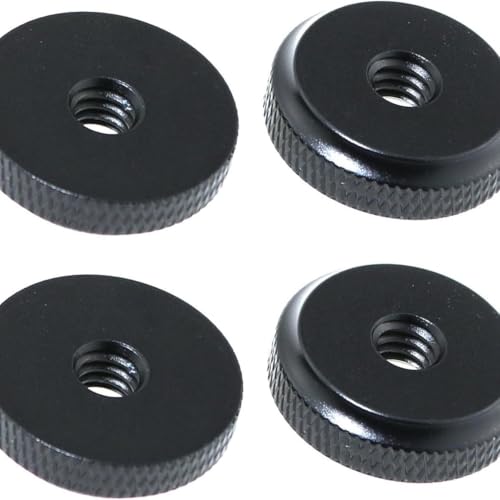 5 Pack Thumb Nuts 1/4-20 Female Screw Knob Knurled Wheel Lock Nut Mount Adapter Spacer for 1/4 inch Hot Shoe Flash Stand Tripod Camera Rig DSLR Selfie Stick Photography