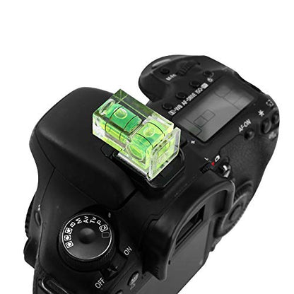 6 Pack Camera Hot Shoe Level, Hot Shoe Bubble Level Camera Hot Shoe Cover 2 Axis Bubble Spirit Level Compatible with DSLR Film Camera Canon Nikon Olympus,Combo Pack - 2 Axis and 1 Axis - size: 1 Axi & 2 Axis