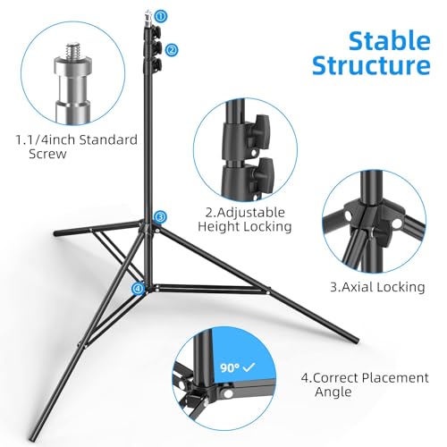 EMART 8.5 x 5ft Portable T-Shape Backdrop Stand Kit with Adjustable Frame, 4 Spring Clamps & Carry Bagfor Parties, Photography, Video, and Studio Background Support - size: 8.5ft x 5ft