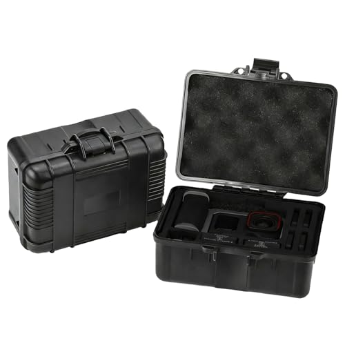Hard Storage Case Compatible with Insta360 Ace pro/Ace pro 2 Grip Kit, Action Camera Accessory Carrying Bag Travel Safety Box Waterproof Case, Black