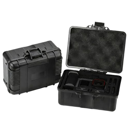 Hard Storage Case Compatible with Insta360 Ace pro/Ace pro 2 Grip Kit, Action Camera Accessory Carrying Bag Travel Safety Box Waterproof Case, Black