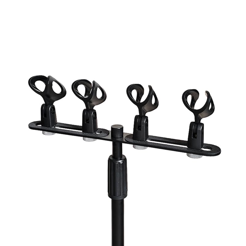 CH4 Mini 4 Mic Mount Bar with Standard 5/8-Inch Thread Suitable for Most Microphone Stands Boom Arms