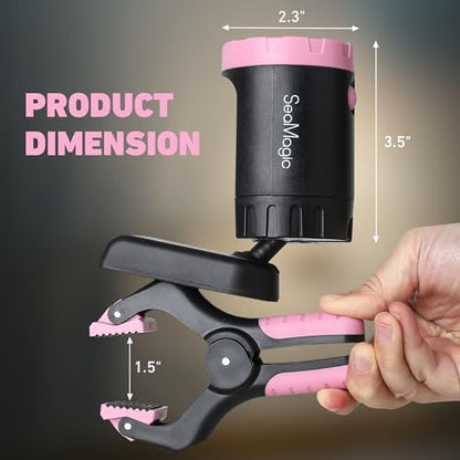 4-Pack Pink Rechargeable LED Work Light, 360° Adjustable Spotlight with Magnetic Base & Clamp, Portable Clip Light for Garage, BBQ, Workshop, Car Repair, Household & Emergency Use - style: 4-Pack