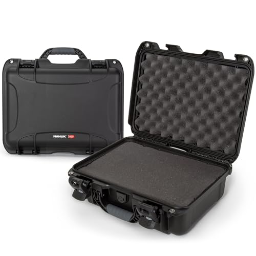 NANUK 920 Hard Case – Waterproof Travel Hard Case with Customizable Cubed Foam, 16.7” x 13.4” x 6.8”, Dustproof & Impact-Resistant, Airline Carry-On Approved – Black | IP67 Waterproof Nk-7 Resin Shell, Powerclaw Latches, Pick-and-Pluck Foam Included, 16.7