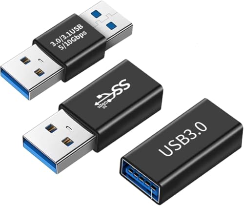 USB 3.0 Adapter Kit, USB 3.0 Female to Female and Male to Male and Female to Male, High Speed Convert Extension Coupler Connector converte