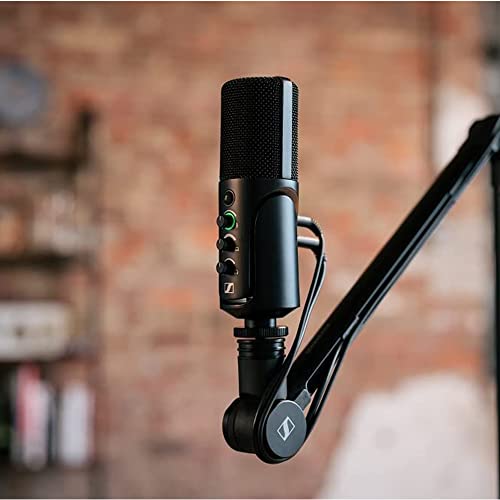 Sennheiser Profile USB Condenser Mic Streaming Set with Boom Arm Plus Kellards Pop Filter and 5-Pack Cleaning Wipes Bundle