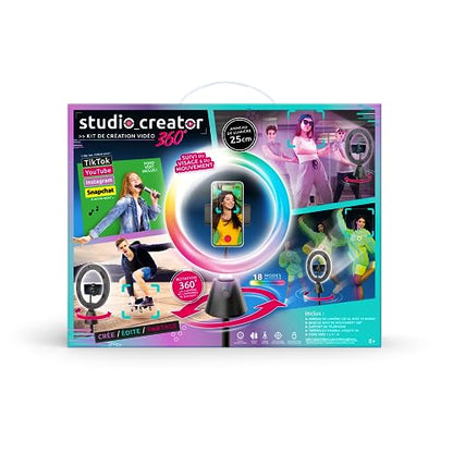 Studio Creator 360 Video Maker Kit, 360 Motion Tracking, LED Ring Light, XL Green Screen, TikTok, Youtube, Influencers