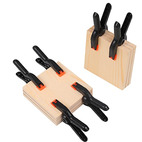 8 Pack Spring Clamps, 4.5inch Plastic Clips, Small Backdrop Clips, Clamps Heavy Duty, Spring Clips for Crafts, Backdrop Stand, Woodworking, Photography Studios (Black) - size: 8 Pack,4.5inch