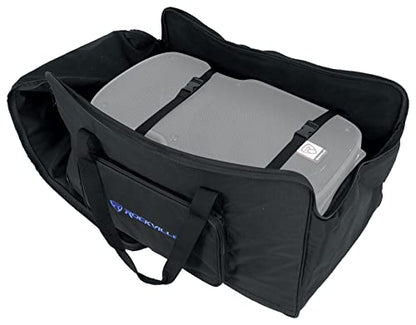 Rockville TB12 v2 Rugged Speaker Bag Carry Case Fits Yamaha DXR12 and QSC K12.2 12" Speakers and other Similar Sized PA Systems | Stand Holder Pocket, Interior Straps, Water Resistant, Dual YKK Zippers, Thick Foam Padding, Dual Handles - style: 12 - Inche