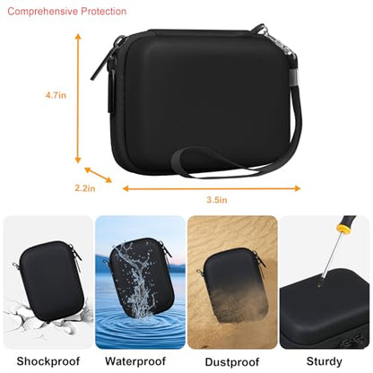 Elonbo Camera Carrying Case for KODAK PIXPRO FZ55 / FZ53 / FZ45 / FZ43 16MP Digital Camera, Vlogging Camera Storage Holder Travel Bag, Mesh Bag Fits Batteries, Cable, Memory Card, Black - color: Z-Black