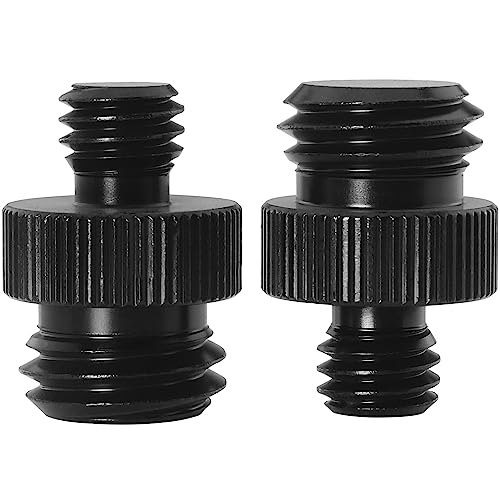 3/8Inch Male to 5/8Inch Male Threaded Tripod Screw Adapter LUORNG 2PCS 3/8 to 5/8-11 Double Sided Standard Mounting Thread Converter for Camera Cage Mount,Black - size: 3/8Inch to 5/8Inch