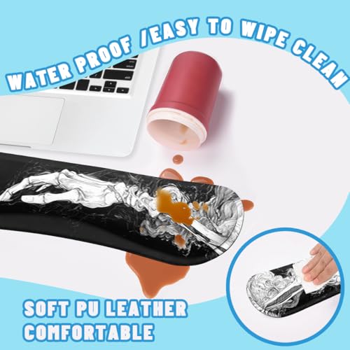 Skeleton Hands Desk Mat Set Dark Gothic Art Large Mouse Pad with Wrist Rest 4in1 Desk Mat for Desktop Ergonomic Keyboard Wrist Support Anti-Slip Computer Ergonomic Mouse Pad Home Office Gaming - color: Skeleton Hands