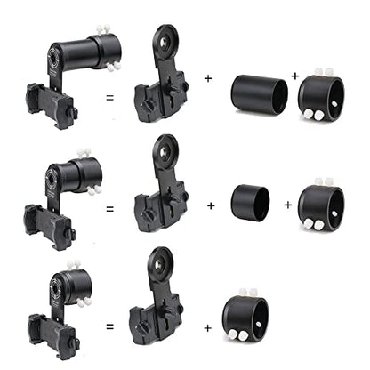 Rifle Scope Mount Camera Adapter - Smartphone Camera Adapter for Hunting & Birding - Outdoor Shooting | Universal phone adapter; stable alignment; wide compatibility - size: Enhanced Alum Single View 33~46mm