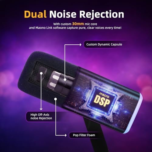 VCOM XLR/USB Gaming Microphone for PC,Dynamic Computer Mic for Streaming Podcasting,RGB Light, Mute Button, Headphones Jack, Desktop Stand, Vocal Mic for Singing YouTube TikTok Streaming