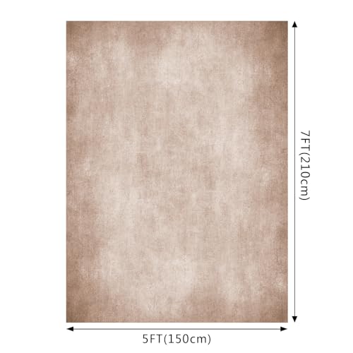 Photo Backdrop Beige Background 5x7ft Studio Abstract Texture Photography Portrait Photography Ultrafine Fiber Baby Shower Pregnant Women Shooting Scene Background - color: Beige, size: 5x7ft