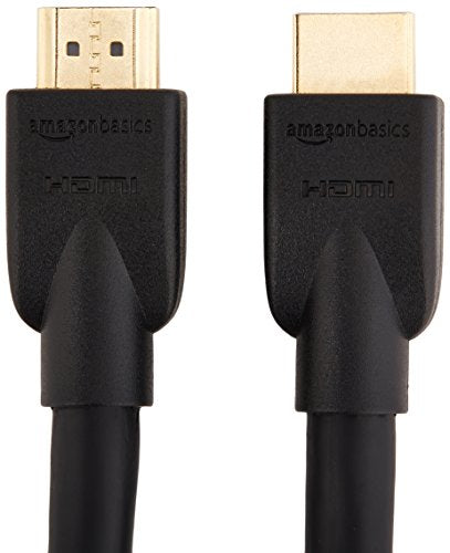 Amazon Basics HDMI Cable, 15 ft, 4K@60Hz, High-Speed 4K HDMI 2.0 Cord, 18Gbps, 2160p, 48 bit, Ethernet, Compatible with TV/PS5/Xbox/Roku, Black (Pack of 2) - size: 15 Feet (Pack of 2), style: 1-Pack