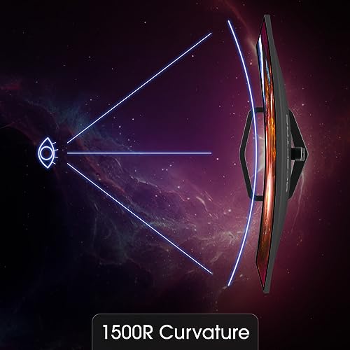 Sceptre New 27-inch Curved Gaming Monitor FreeSync 240Hz Plus DisplayPort HDMI 1ms 99% sRGB Build-in Speakers, R1500 Machine Black 2025 (C275B-FWT240 Series) - style: 27" Curved 240Hz