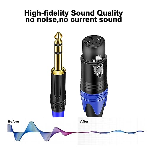 (2Pack / 3.3 FT) XLR to 1/4 TRS Stereo Adapter,XLR Female to 1/4 Inch (6.35mm) Balanced Microphone Stereo Audio Converter AdapterCable for Speakers, Mixers, Amplifiers - color: 3.3 feet-2Pack