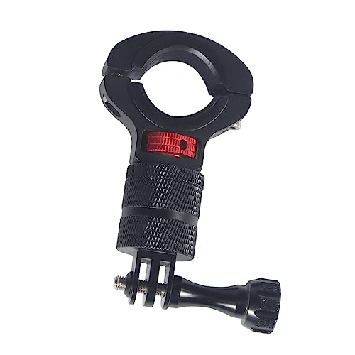 Motorcycle Handlebar Clip Holder 1/4 Screw Bicycle Bike Seatpost Clamp Compatible with Go-pro 11 ONE Action Camera Accessories (Black Red Set) - color: Black Red Set