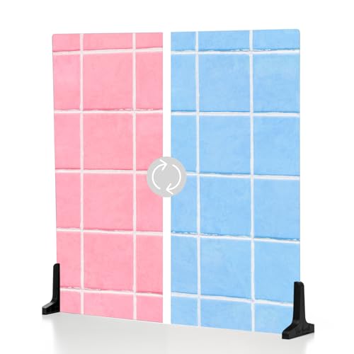 V-FLAT WORLD Duo Board Product Photography Backdrops - 2-Sided Background for Photograph, Item & Food Photography Background - Includes 2 Legs & Mat - 24" x 24", Retro Tile Pink/Blue - color: Pink Tile/Blue Tile, size: 24 x 24 inches