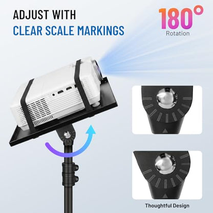 CAHAYA Projector Stand Tripod Adjustable - Stable for Tablets Phones Book Height 26" to 51.5" Multifunctional Laptop DJ Rack Stand Portable for Outdoor Movies CPS0331 - style: Tripod Projector Stand